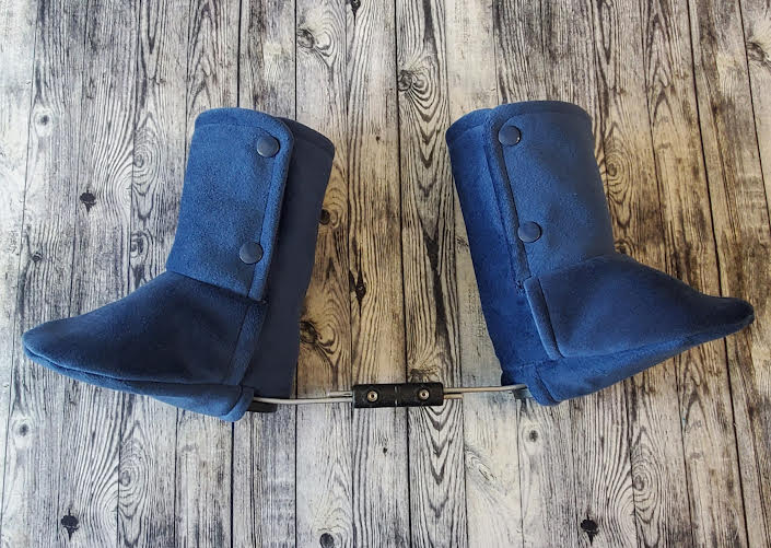 Navy Blue Suede Boot Covers