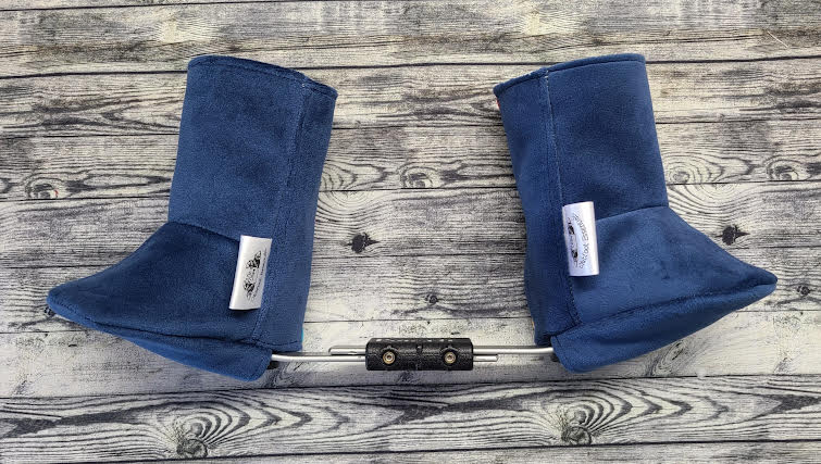 Navy Blue Suede Boot Covers