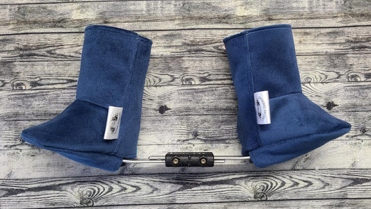 Navy Blue Suede Boot Covers