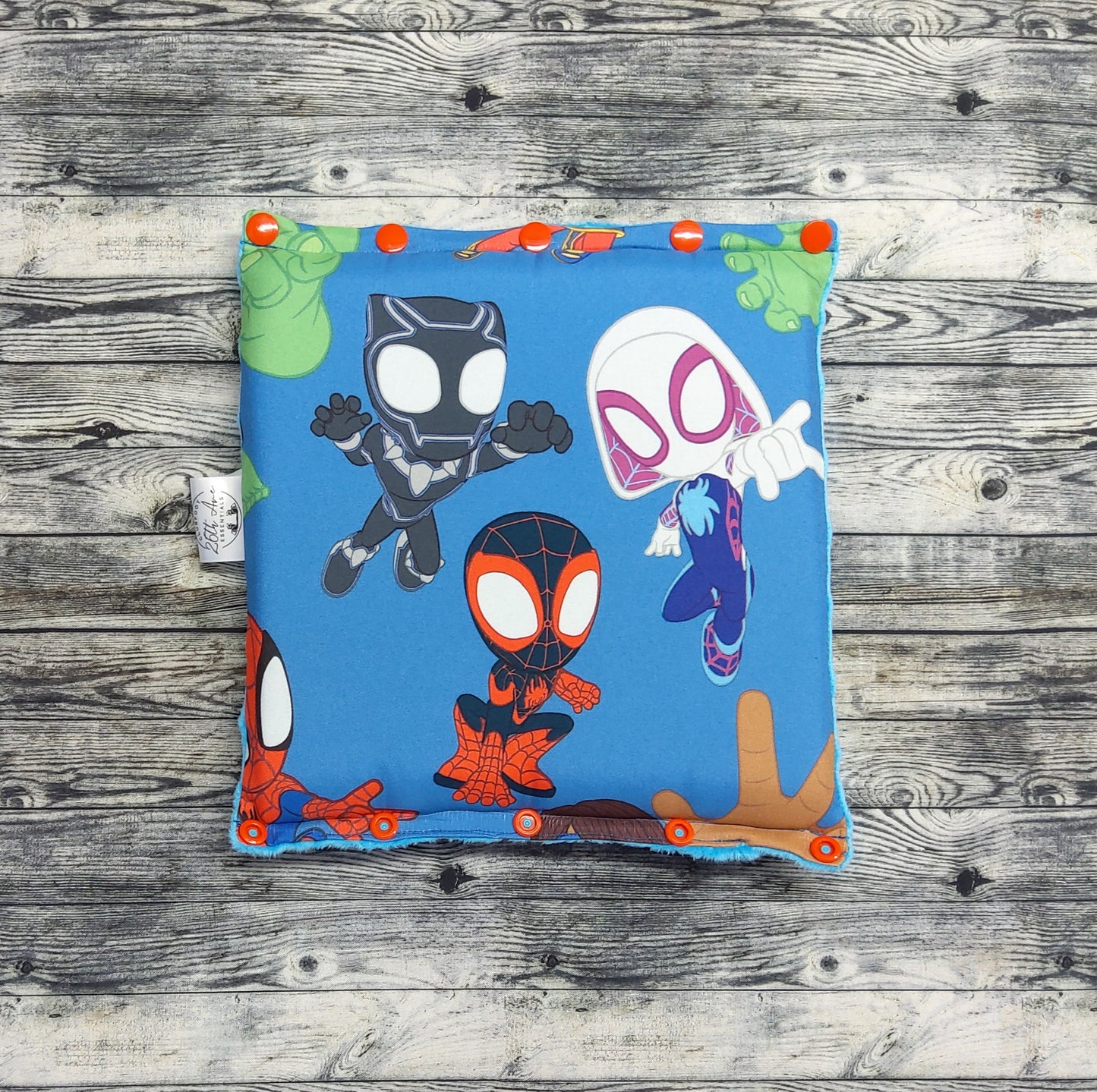 9" Spider Boy & Aqua Minky + extra padding