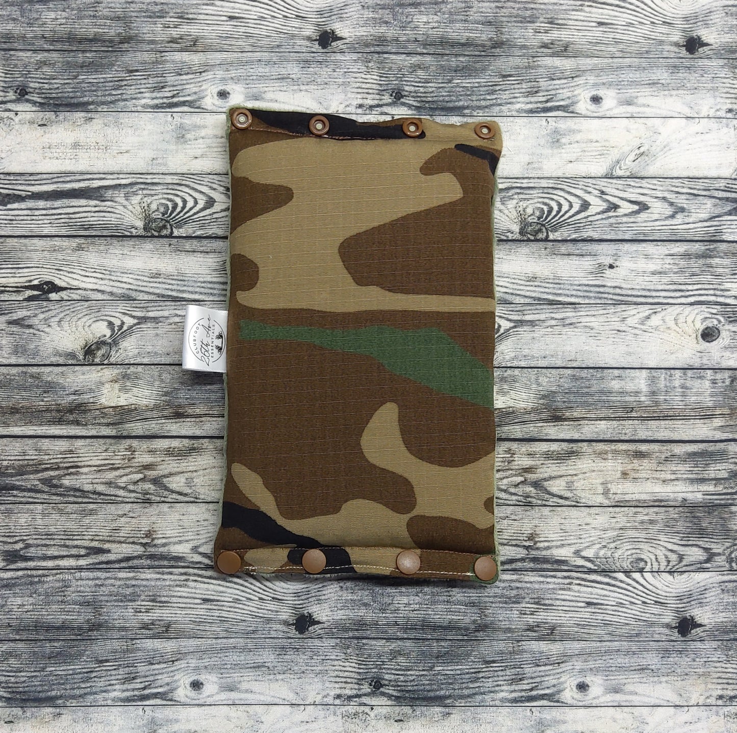 5.5" Camouflage & Green Minky + extra padding