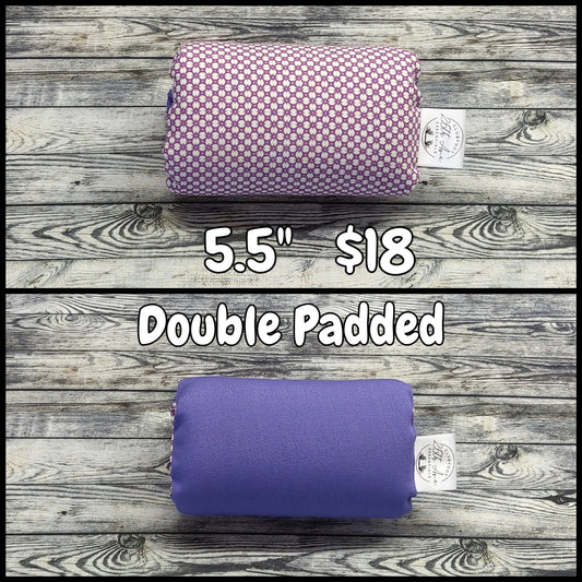 5.5" Purple Dot Flowers & Purple Canvas + extra padding