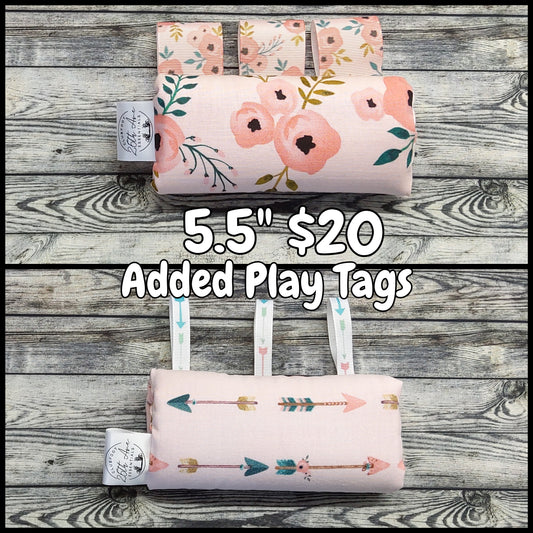 5.5" Pink Floral & Girl Arrows + Play Tags