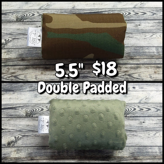 5.5" Camouflage & Green Minky + extra padding