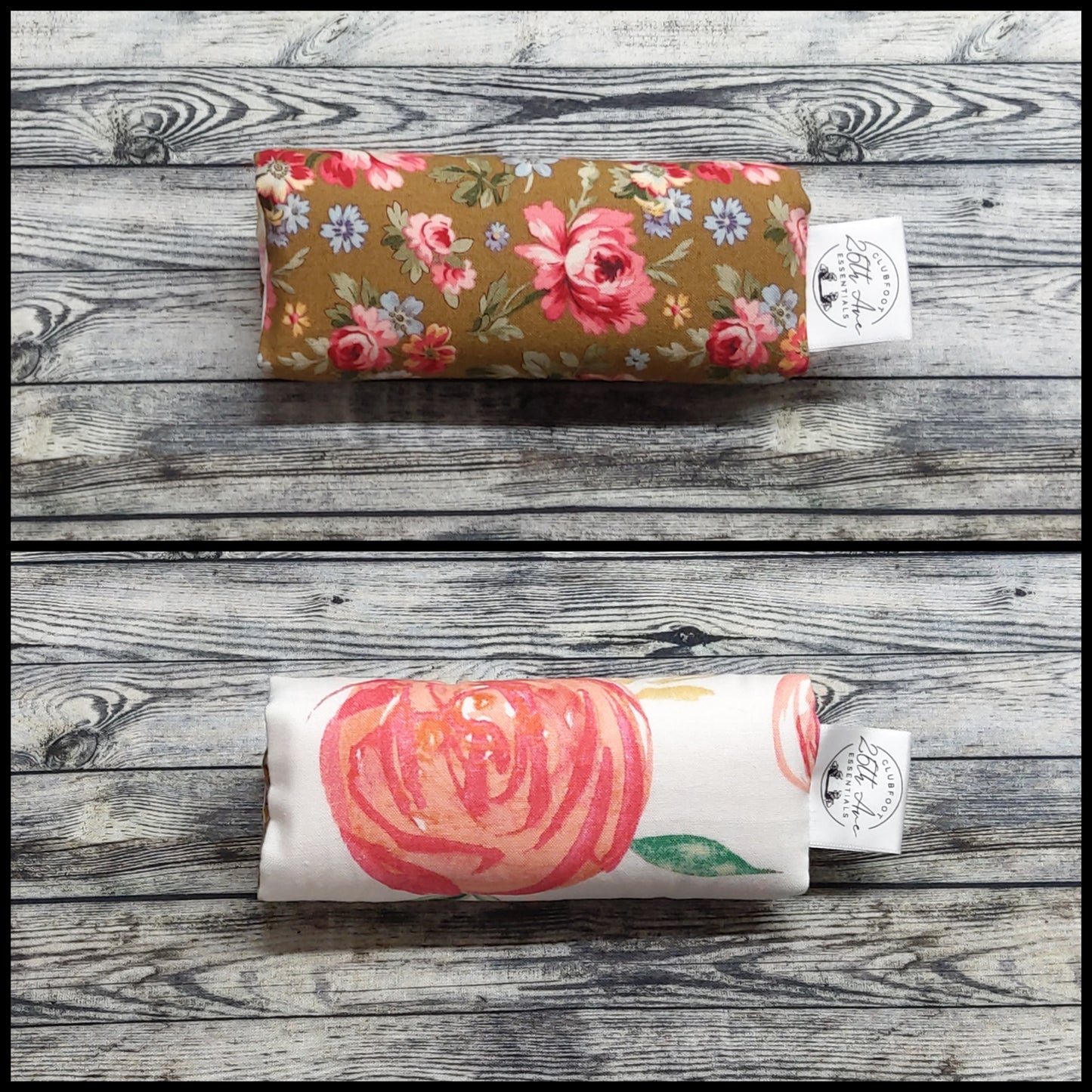 5.5" Coral & Beige Flowers