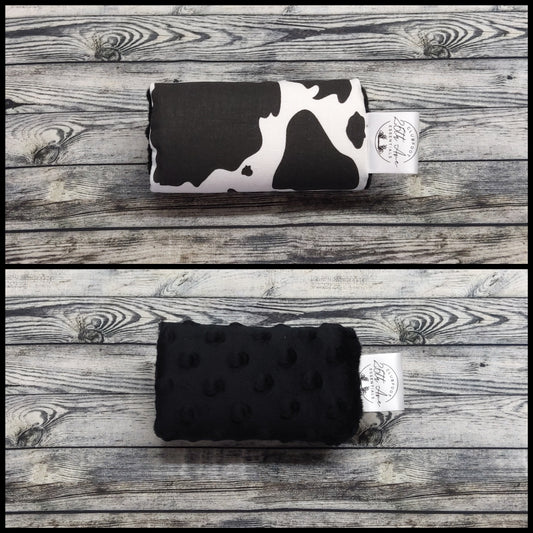 4.5" Cow Spots & Black Minky