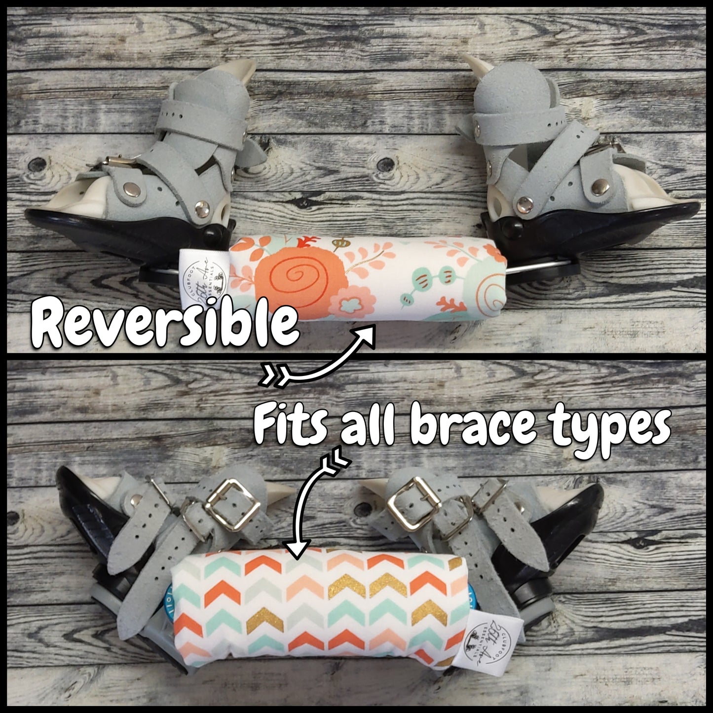 5.5" Coral/Mint Roses & Chevron Arrows