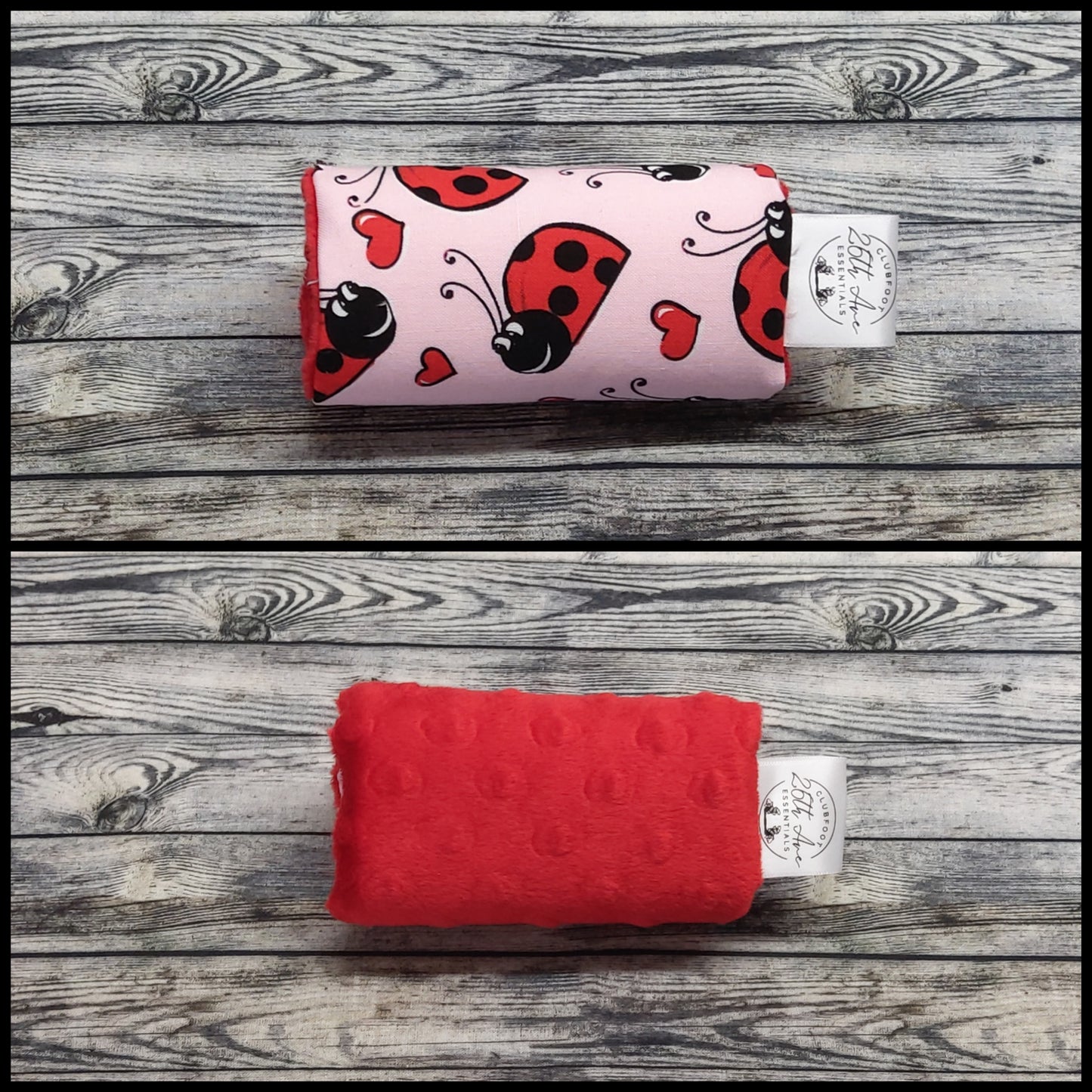 4.5" Ladybugs & Red Minky