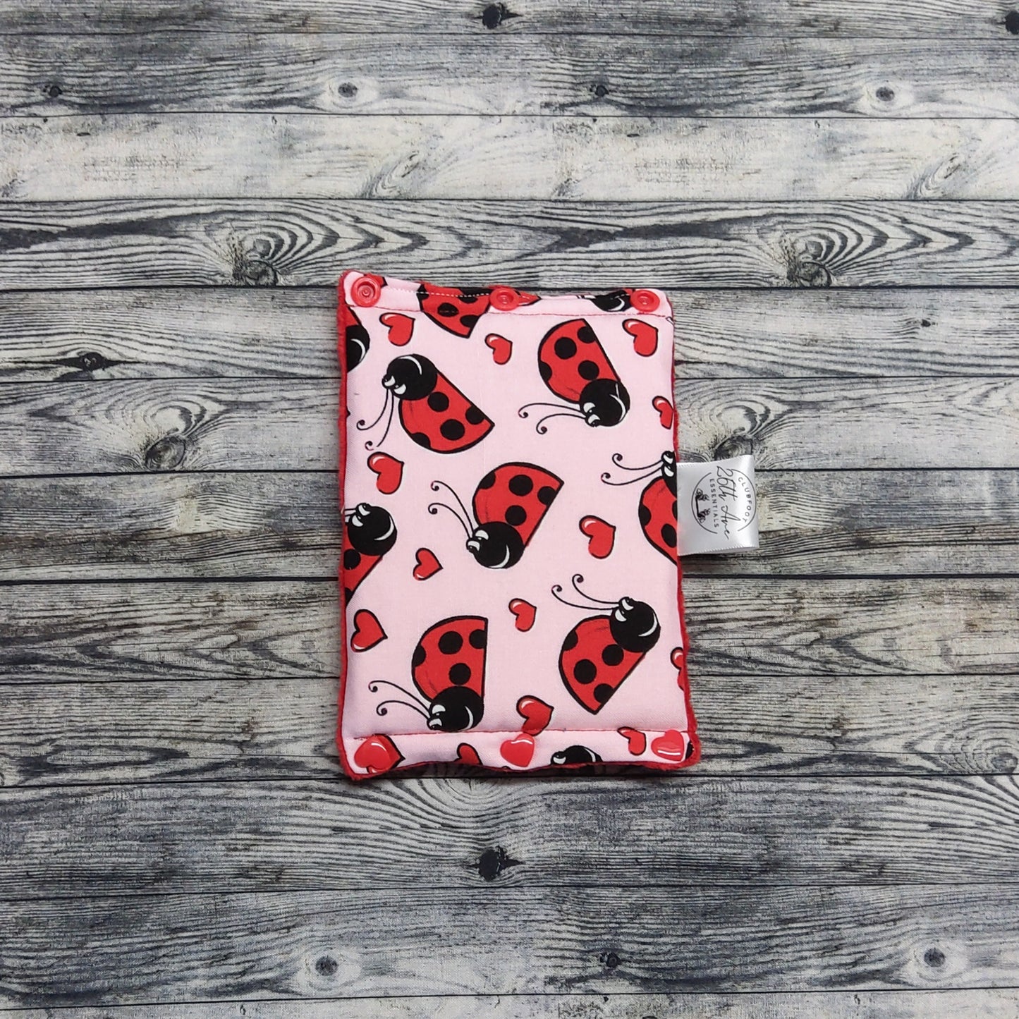 4.5" Ladybugs & Red Minky