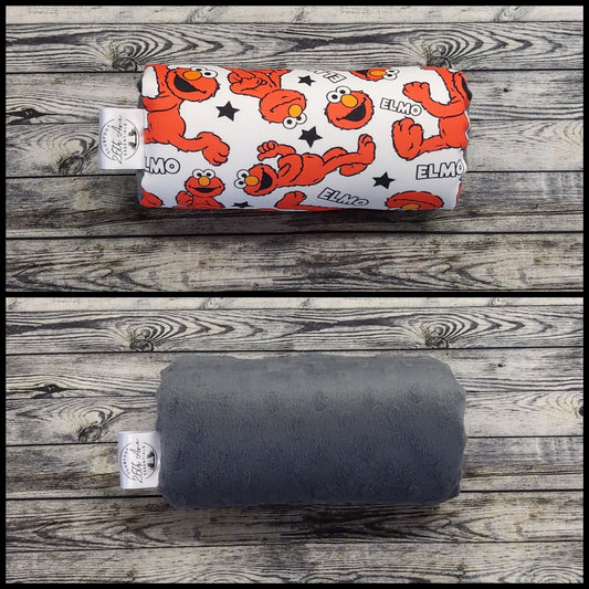 7" Elmo & Charcoal Minky + extra padding