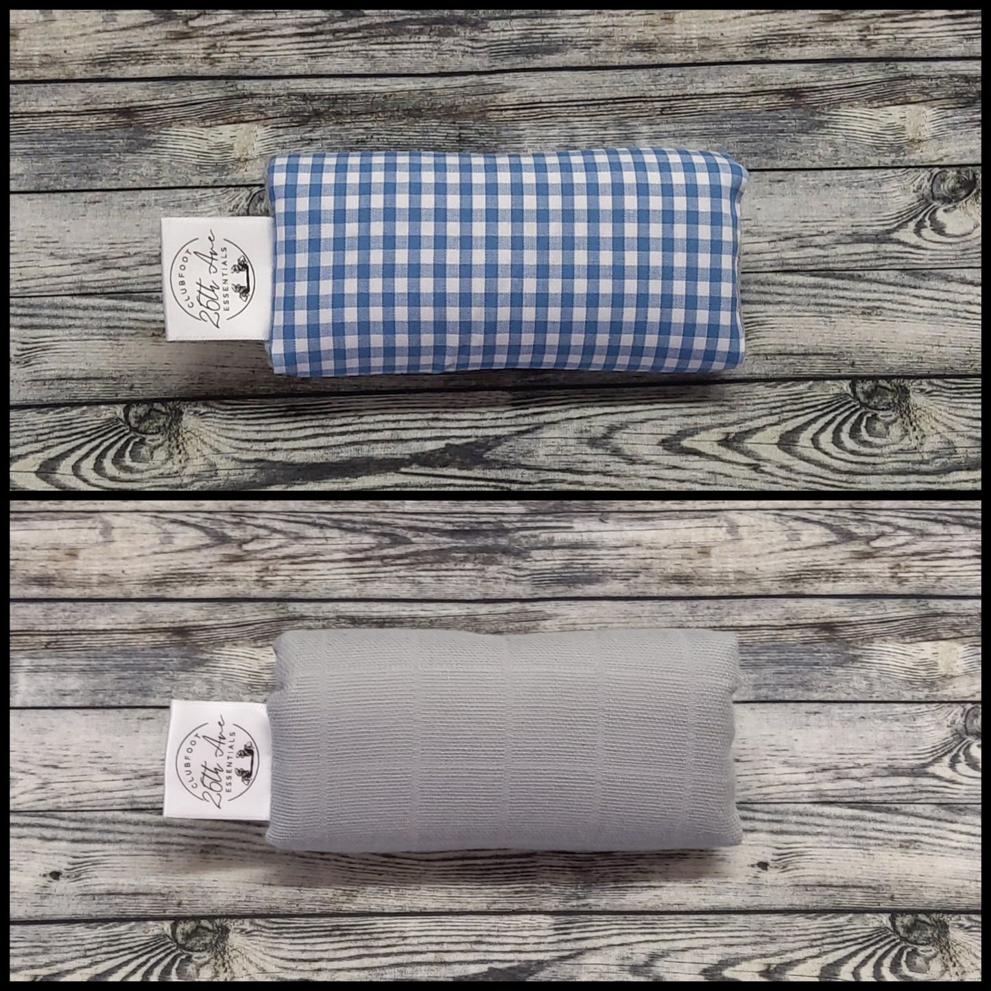 5" Blue Plaid & Blue/Gray Muslin