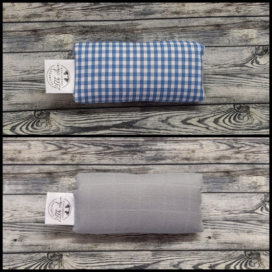 5" Blue Plaid & Blue/Gray Muslin