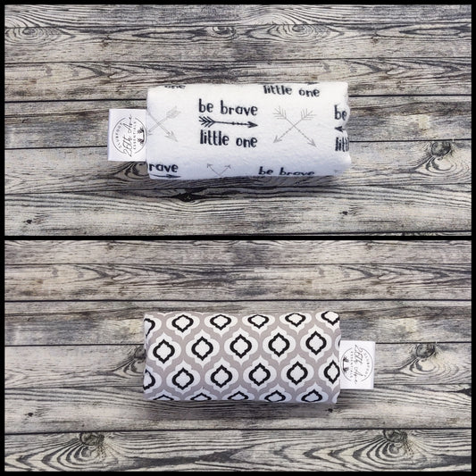 5" Be Brave Little One & Black/Gray Damask