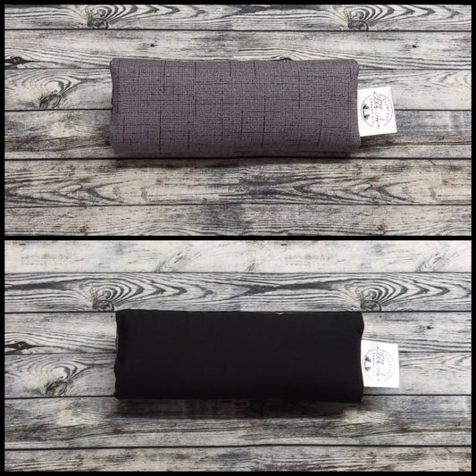 6.5" Charcoal Canvas & Black Cotton