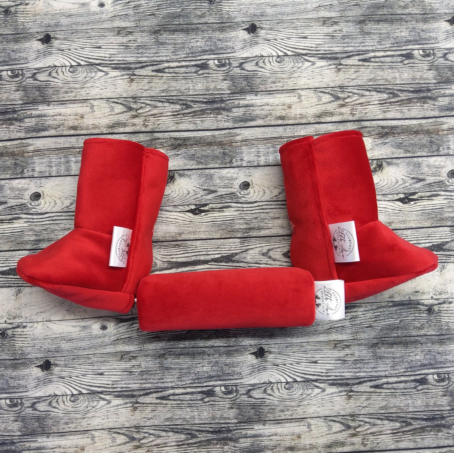 000-00 Red Suede & Red Fleece