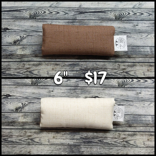 6" Brown & Cream Canvas