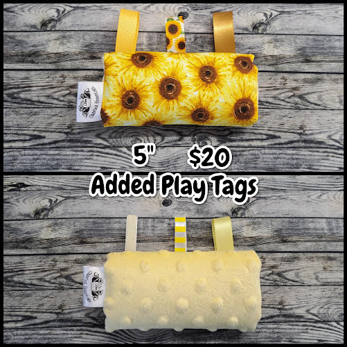 5" Sunflowers & Yellow Minky + Play Tags