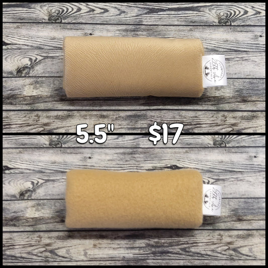 5.5" Beige Suede & Fleece