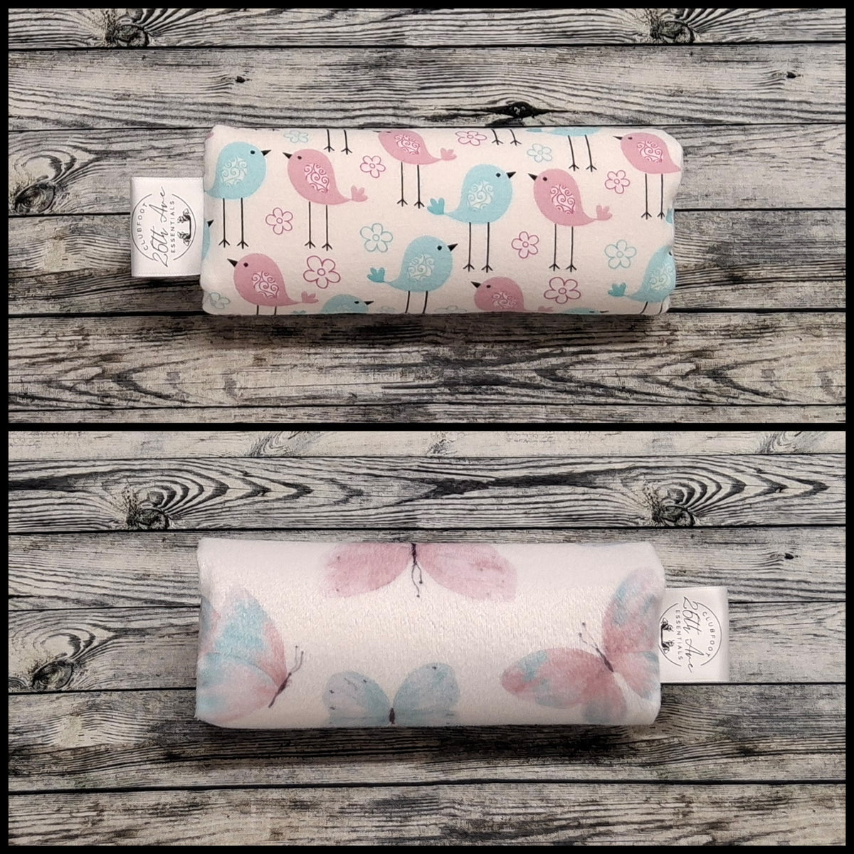 6" Pink Blue Butterflies & Birds