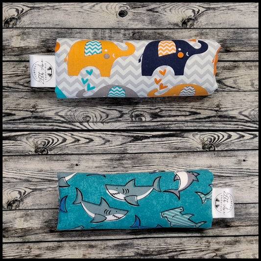 6.5" Elephants & Aqua Sharks