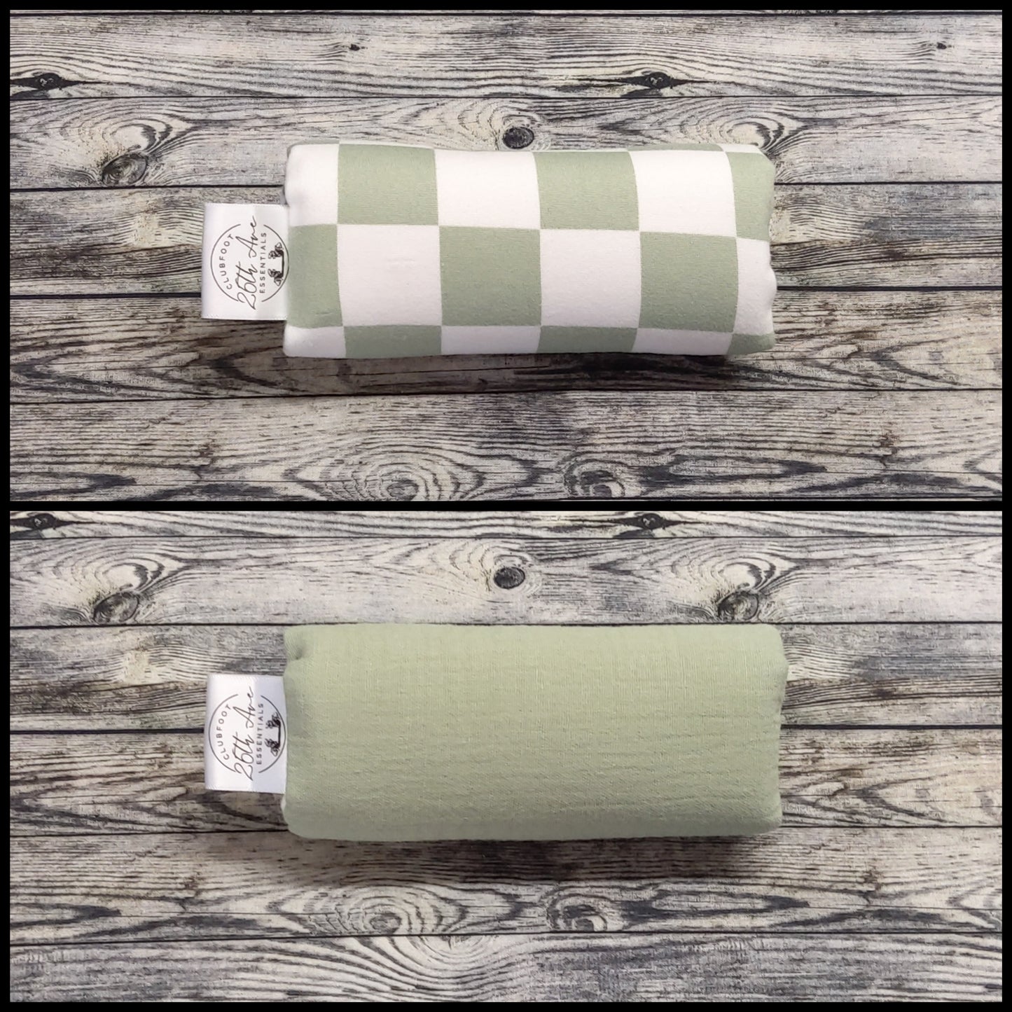 5.5" Sage Plaid & Muslin