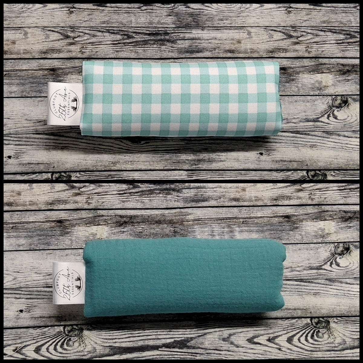 6" Mint Plaid & Teal Muslin