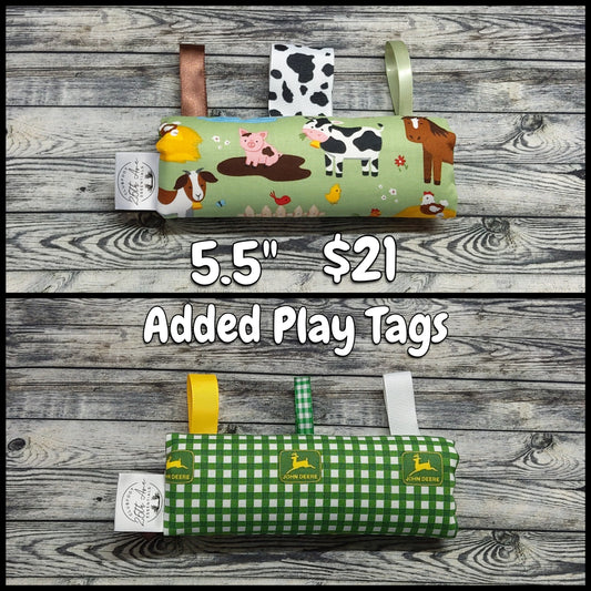 5.5" Baby Farm Animals & John Deere Tractors + Play Tags