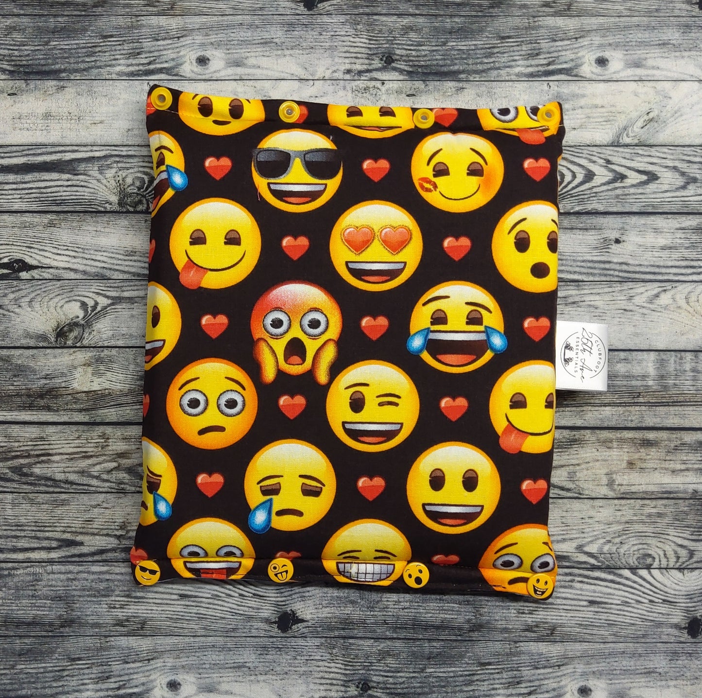 8" Emojis & Grey Canvas + extra padding