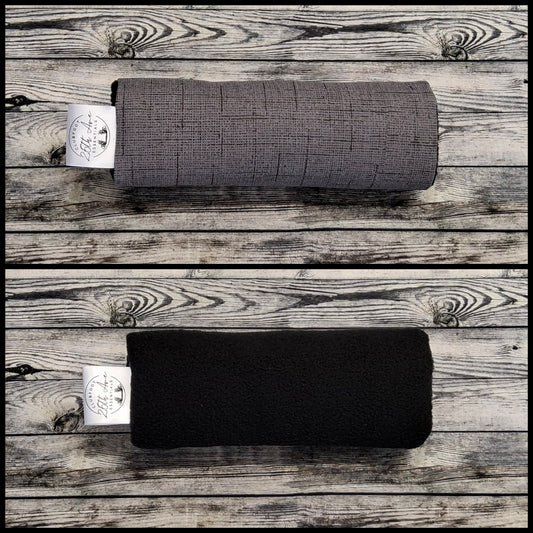 7" Charcoal Canvas & Black Fleece