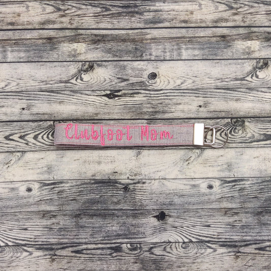 (Long) Gray Canvas + Pink "Clubfoot Mom"