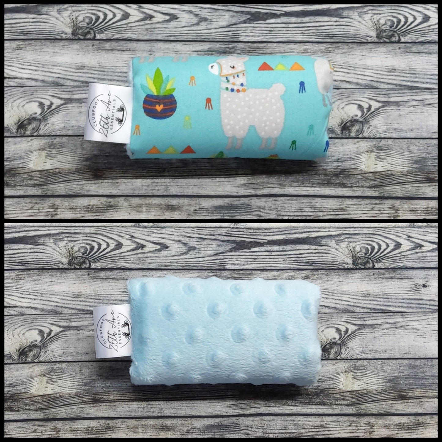 4.5" Llamas & Baby Blue Minky