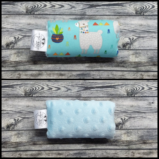 4.5" Llamas & Baby Blue Minky