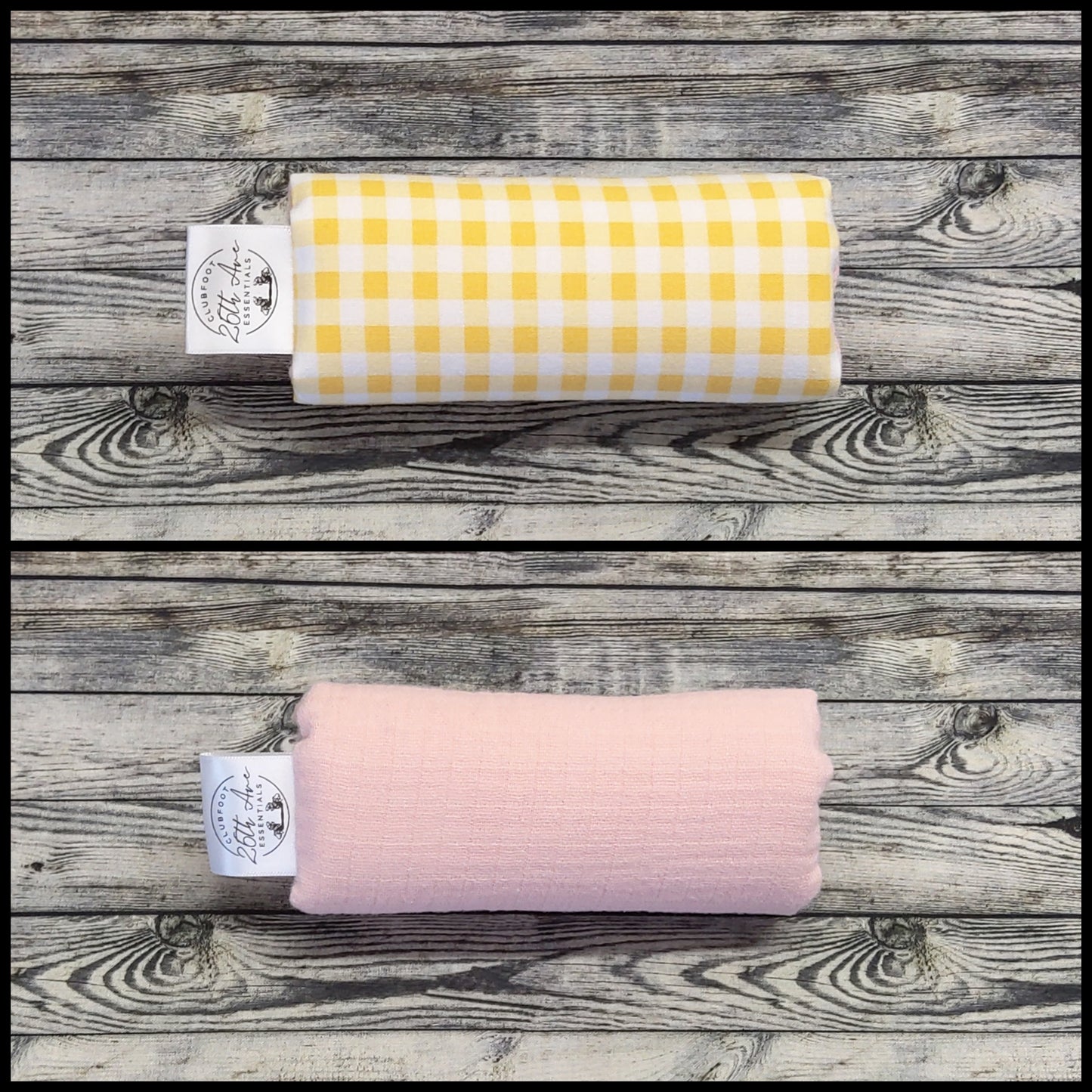 5.5" Yellow Plaid & Light Pink Muslin