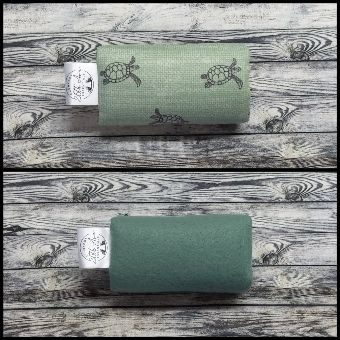 4.5" Turtles & Green Fleece