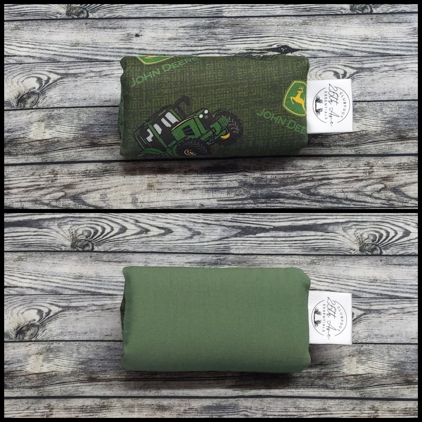 4.5" John Deere Tractors & Green Cotton