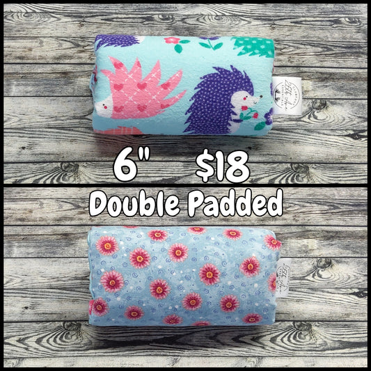 6" Girl Hedgehogs & Daisies on Blue + extra padding