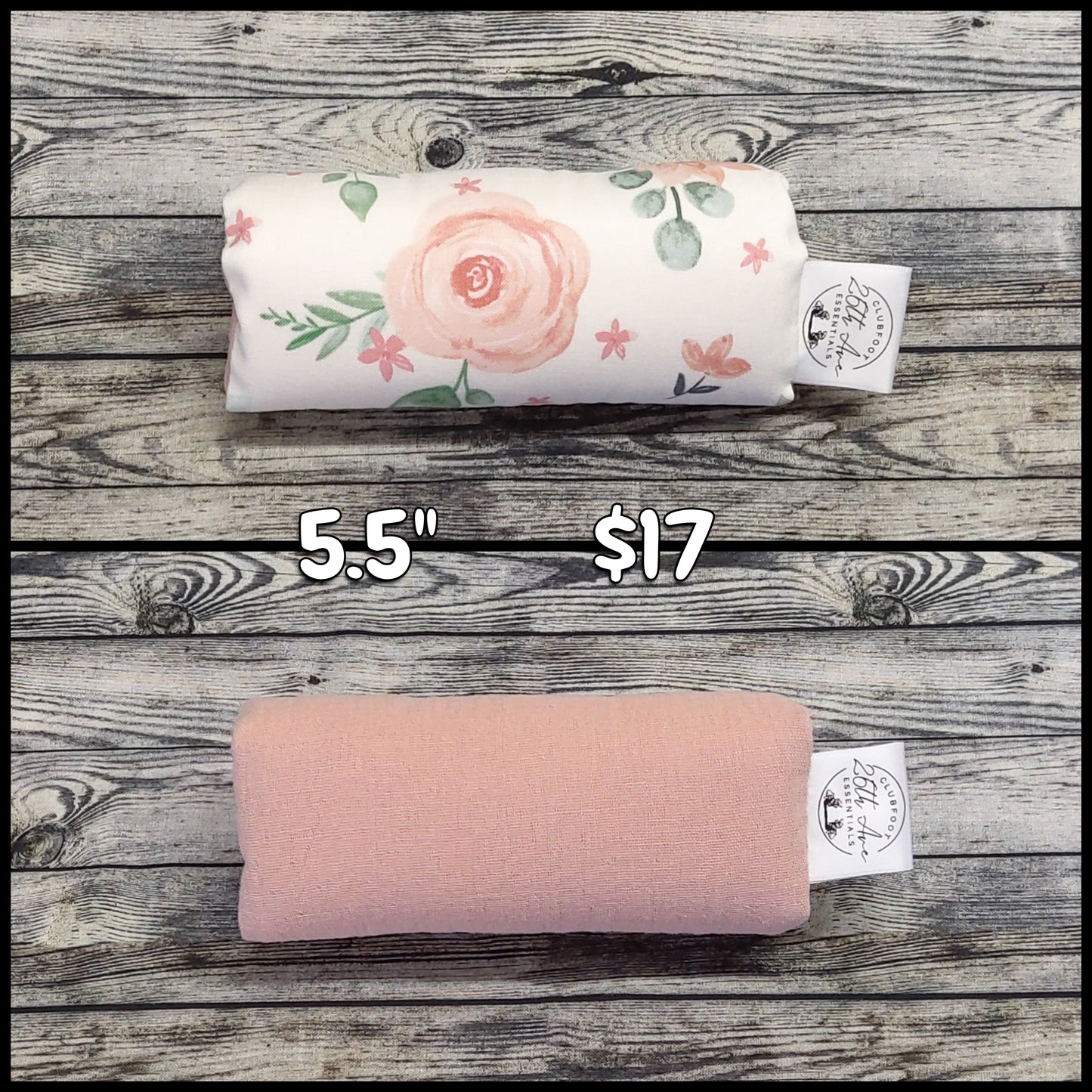 5.5" Pink Floral & Muslin