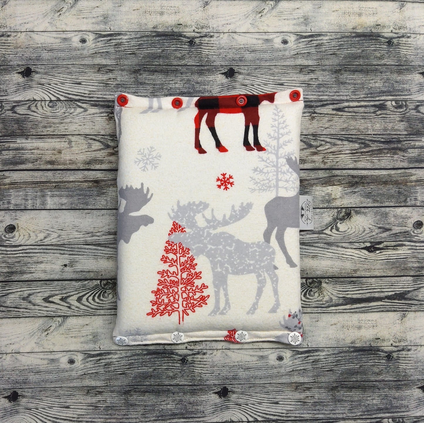 7" Winter Moose & Charcoal Canvas + extra padding