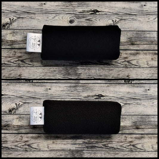 5.5" Black Suede & Black Fleece
