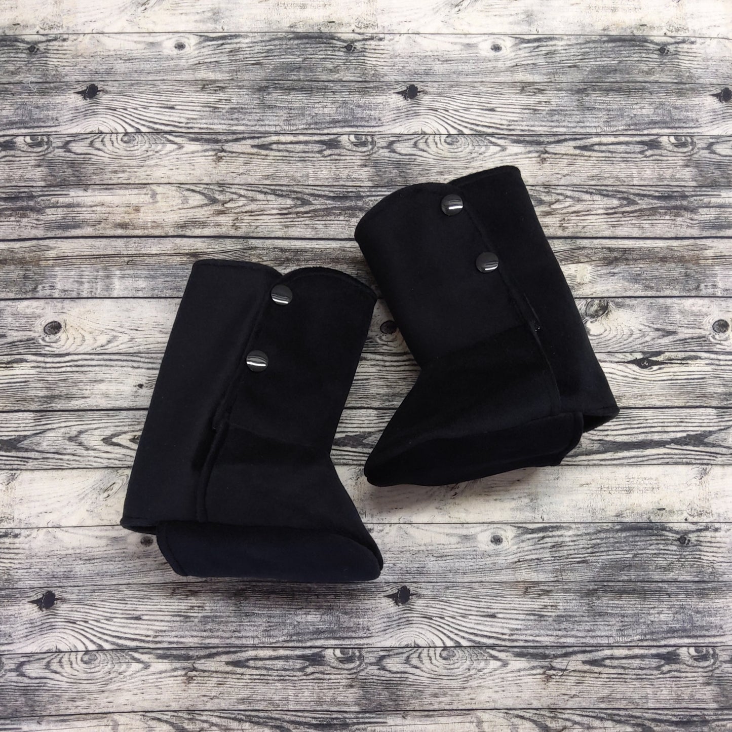 1-2 Black Suede & Fleece