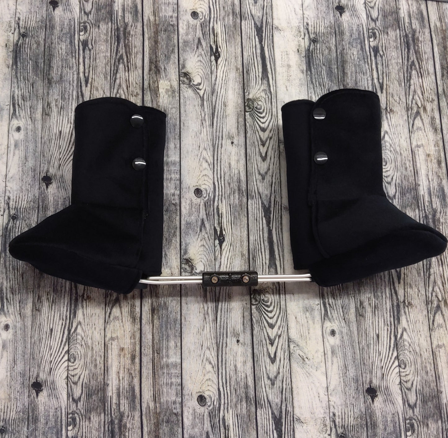 1-2 Black Suede & Fleece