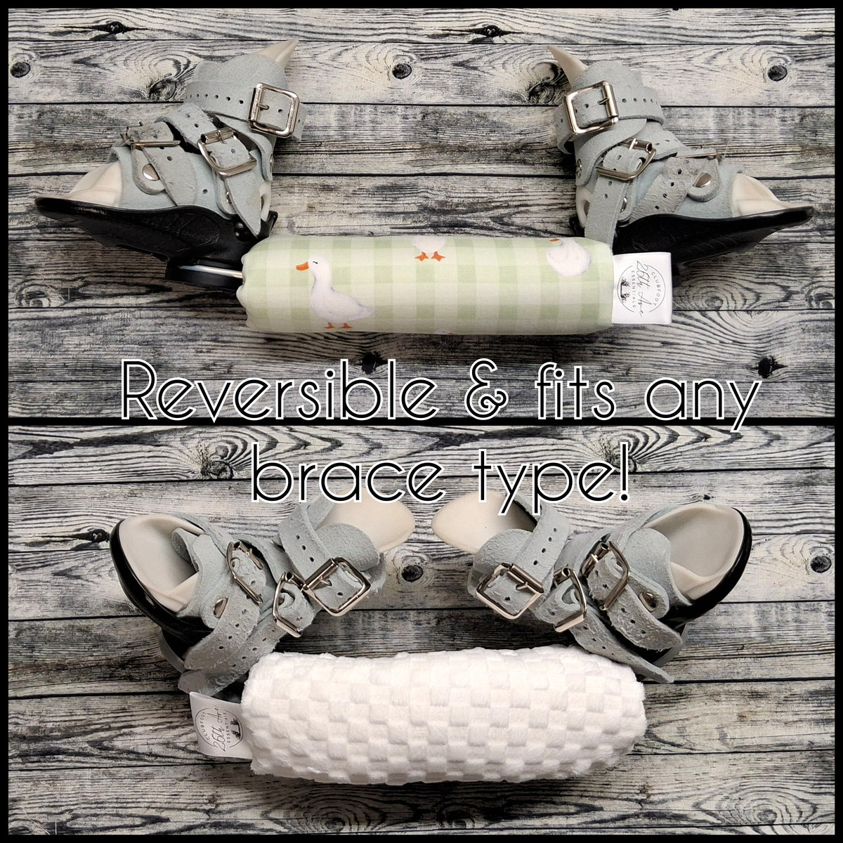 6.5" Duck Plaid & White Minky Squares