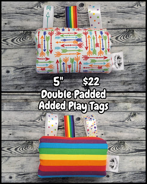 5" Rainbow Arrows & Stripes with Play Tags & extra padding