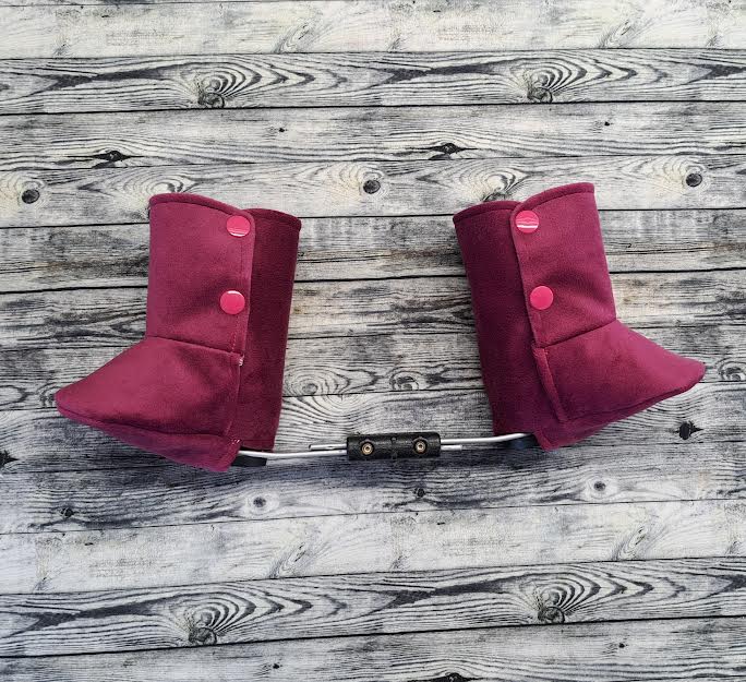 Plum Suede Boot Covers