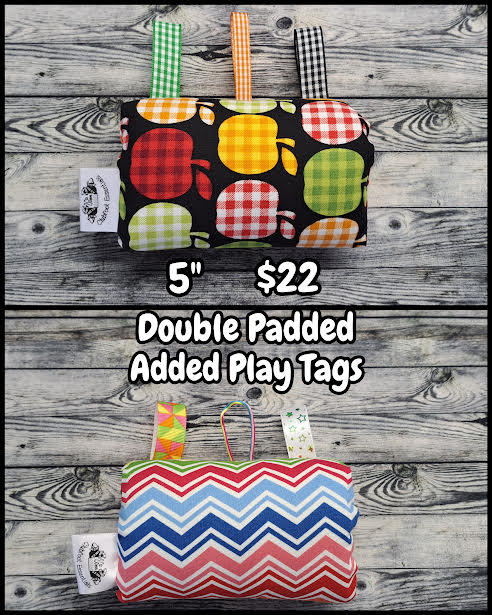 5" Plaid Apples & Rainbow Chevron + Play Tags + extra padding