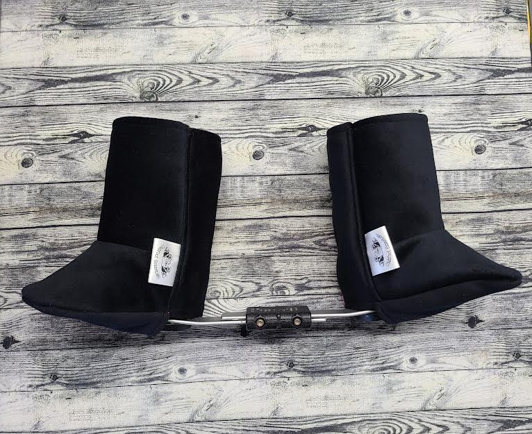 Black Suede Boot Covers